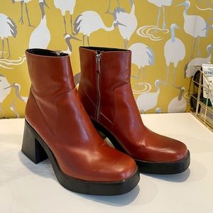 Square toe boots - worn once!